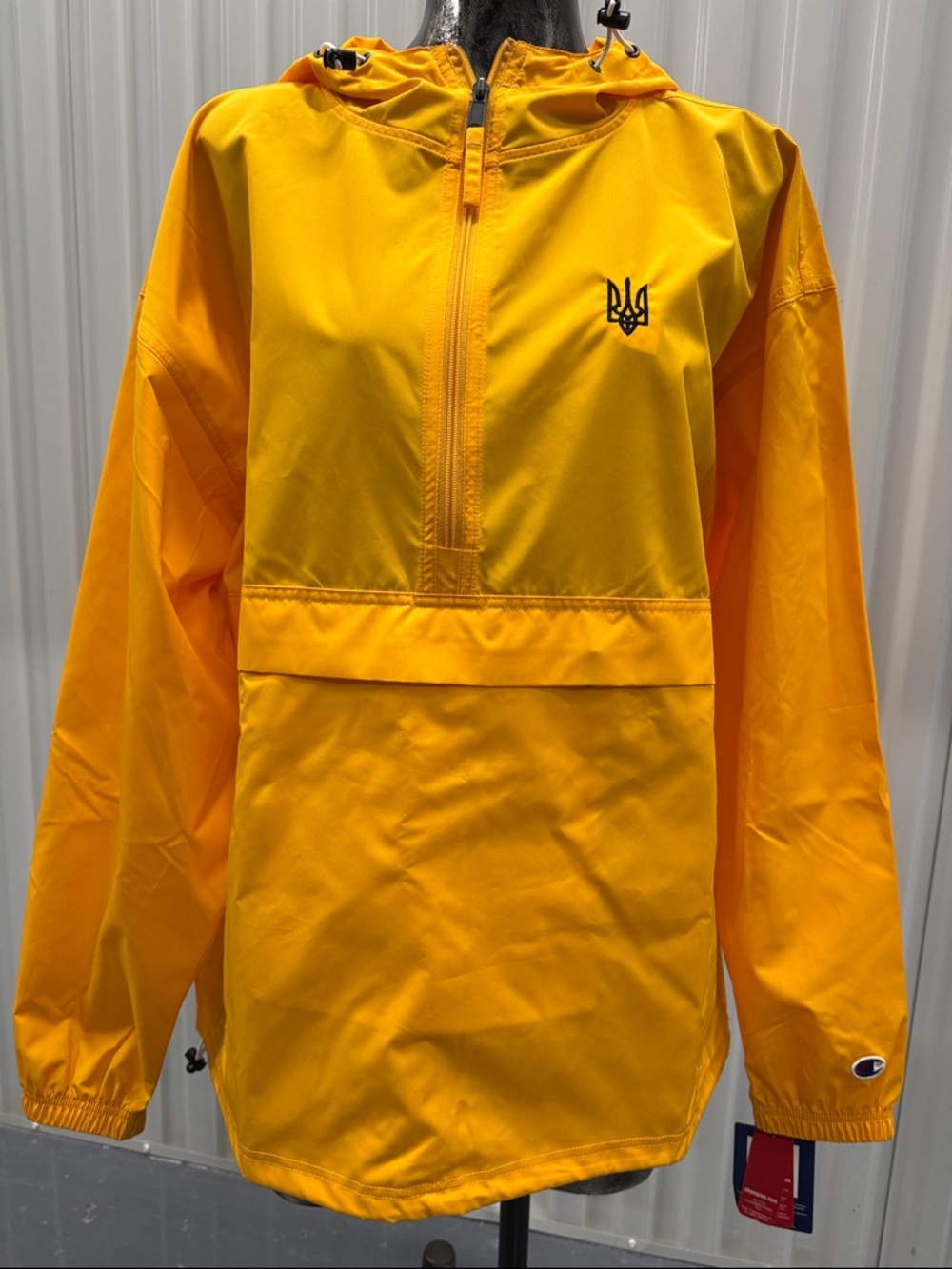 Yellow Champion Hooded Rain Jacket